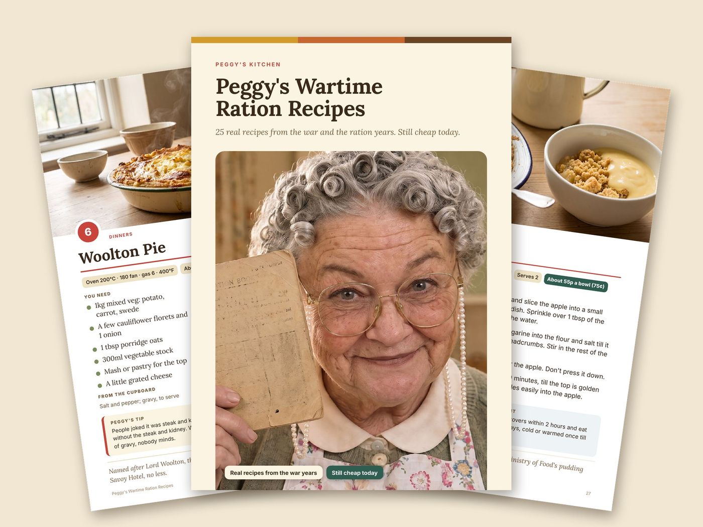 Pages from Peggy's Wartime Ration Recipes