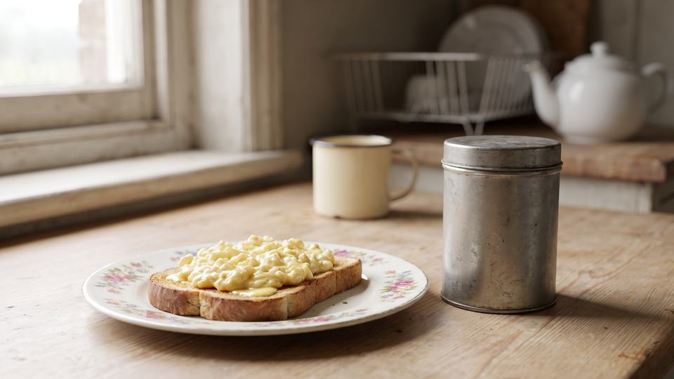 Dried Egg on Toast